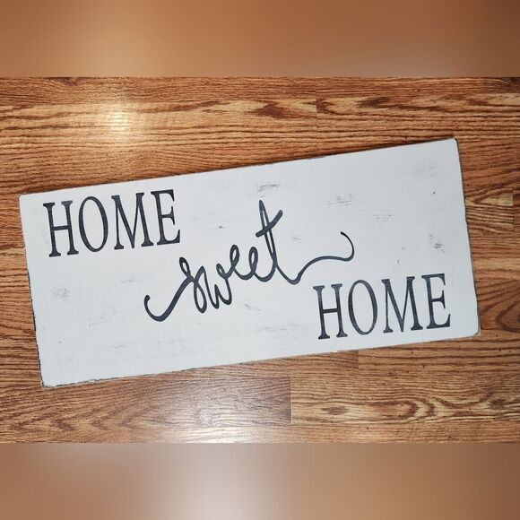 Rustic Farmhouse Home Sweet Home Wooden Sign 23.25" x 10.25" - Picture 1 of 7